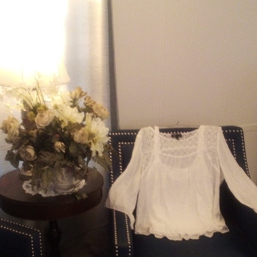 SALE!!  ABG Sheer Blouse with Under-blouse -1X